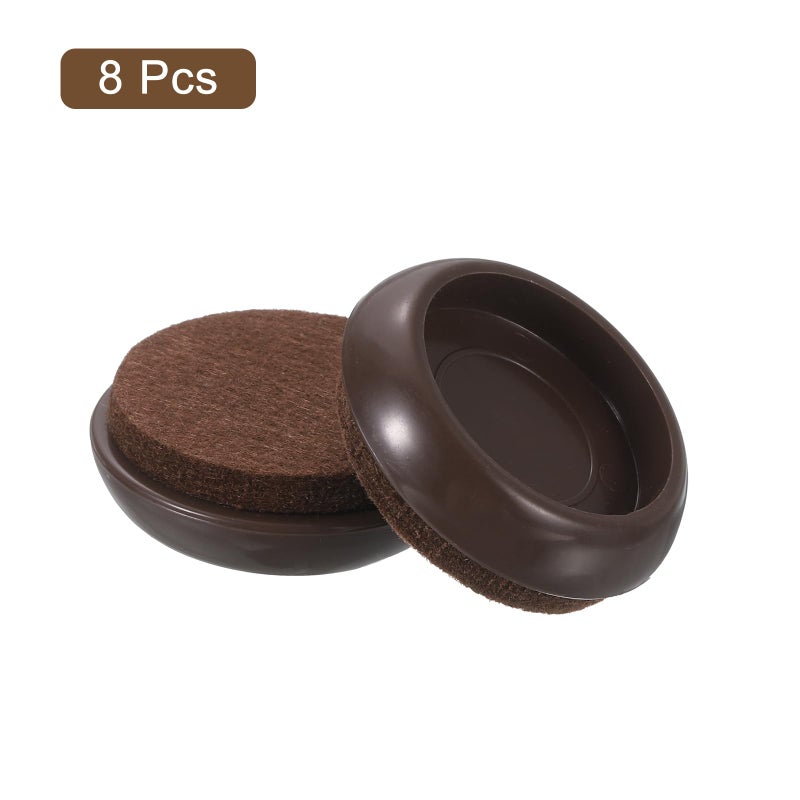 uxcell Furniture Pads, 8 Pcs 1-1/4"" Furniture Moving Pads Round Chair Legs Floors Protectors with Felt for Carpet Hardwood Floor Heavy Furniture - Image 3